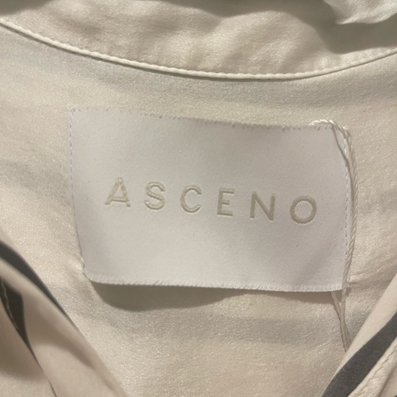 LONDON PYJAMA TOP JET BLACK SILK - Picture 5 of 5